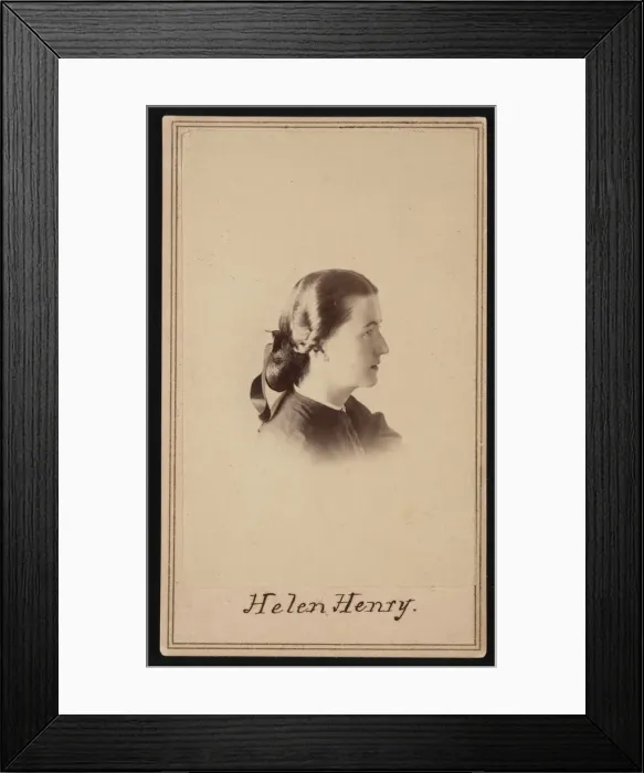Framed Print : Portrait of Helen Louisa Henry (1836-1912), Between 1862 and 1870 Framed Print : Portrait of Helen Louisa Henry (1836-1912), Between 1862 and 1870