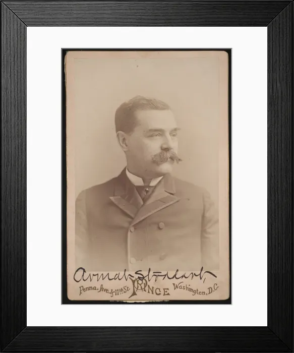 Framed Print : Portrait of Armat Stoddart (1842-1910), Before 1892. Creator: George Prince Framed Print : Portrait of Armat Stoddart (1842-1910), Before 1892. Creator: George Prince