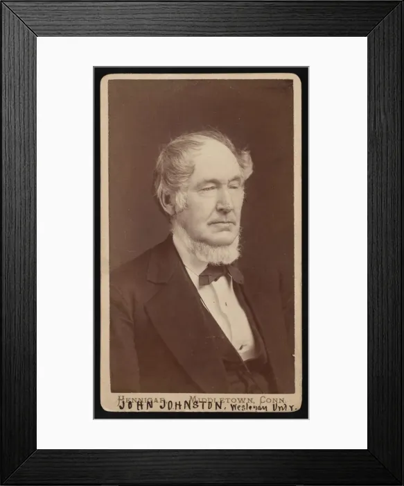 Framed Print : Portrait of John Johnston (1806-1879), Before 1876. Creator: Hennigar Bros Framed Print : Portrait of John Johnston (1806-1879), Before 1876. Creator: Hennigar Bros