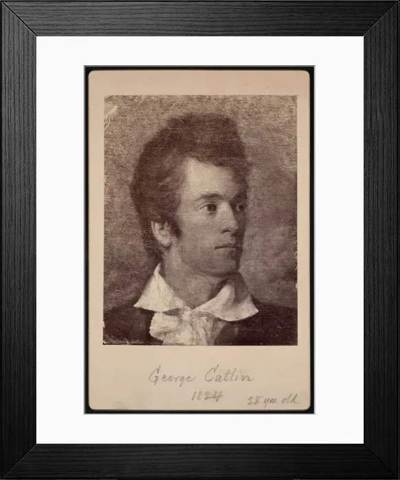 Framed Print : Self-Portrait of George Catlin (1796-1872), 1824. Creator: George Catlin Framed Print : Self-Portrait of George Catlin (1796-1872), 1824. Creator: George Catlin