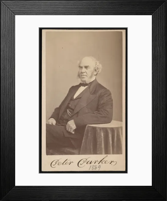 Framed Print : Portrait of Peter Parker (1804-1888), 1869. Creator: Augustus Marshall Framed Print : Portrait of Peter Parker (1804-1888), 1869. Creator: Augustus Marshall