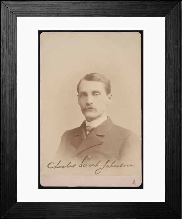 Framed Print : Portrait of Charles Sweet Johnson, 1870-1871. Creator: Photographic Art Company Framed Print : Portrait of Charles Sweet Johnson, 1870-1871. Creator: Photographic Art Company