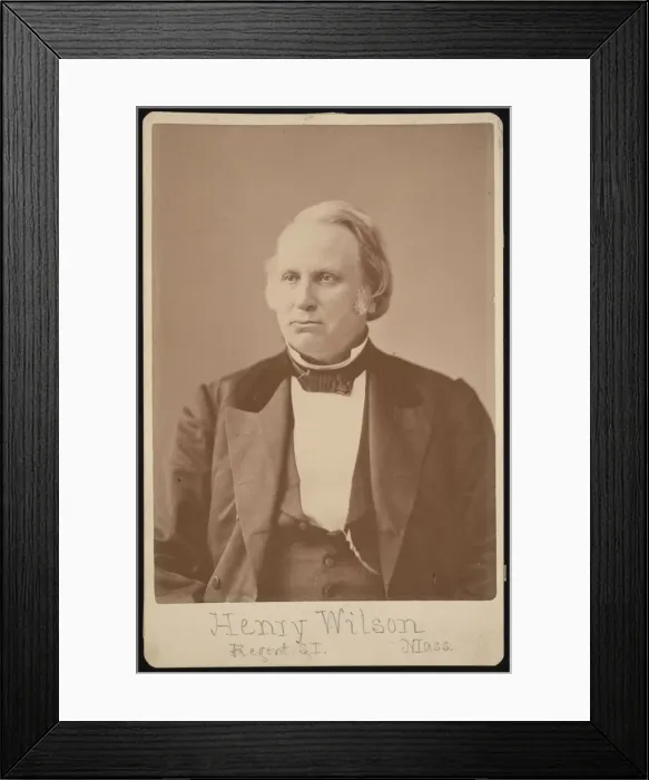 Framed Print : Portrait of Henry Wilson (1812-1875), Before 1876. Creator: Augustus Marshall Framed Print : Portrait of Henry Wilson (1812-1875), Before 1876. Creator: Augustus Marshall