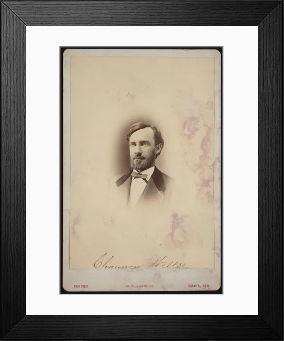 Framed Print : Portrait of Chauncey Wiltse (1834-1894), 1875-1876. Creator: Frank F Currier Framed Print : Portrait of Chauncey Wiltse (1834-1894), 1875-1876. Creator: Frank F Currier
