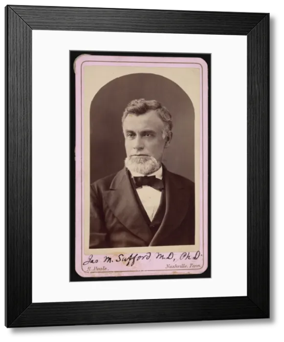 Framed Print : Portrait of James Merrill Safford (1822-1907), 1870s. Creator: Rodney Poole Framed Print : Portrait of James Merrill Safford (1822-1907), 1870s. Creator: Rodney Poole