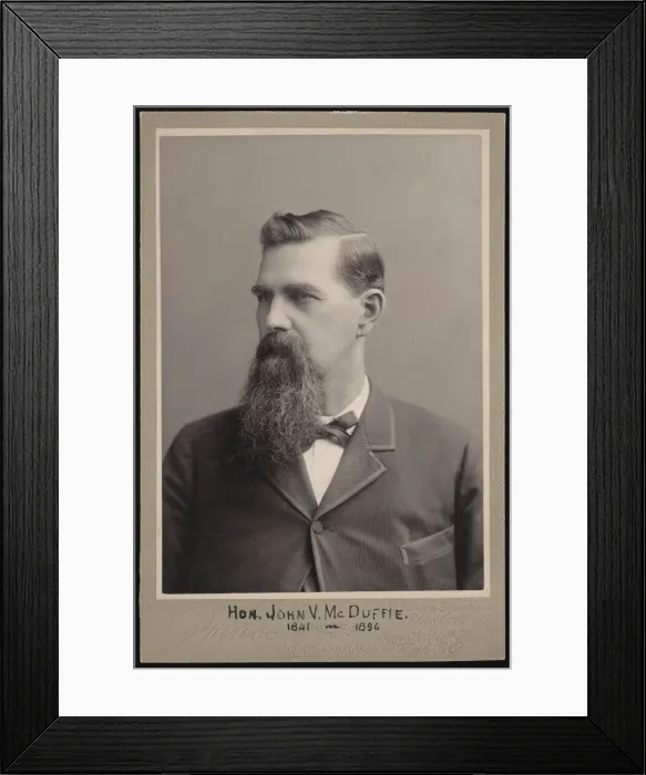 Framed Print : Portrait of John Van McDuffie (1841-1896), Before 1896. Creator: George Prince Framed Print : Portrait of John Van McDuffie (1841-1896), Before 1896. Creator: George Prince