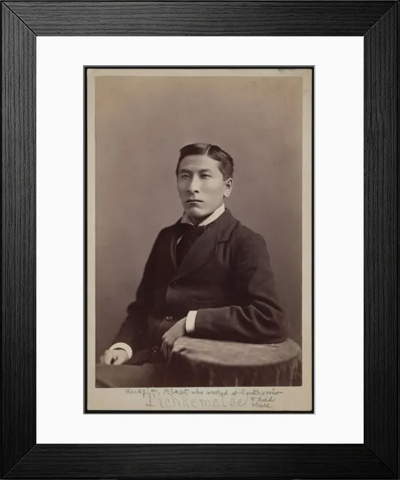 Framed Print : Portrait of Tichkematse (1857-1932), 1880. Creator: George W. Davis Framed Print : Portrait of Tichkematse (1857-1932), 1880. Creator: George W. Davis