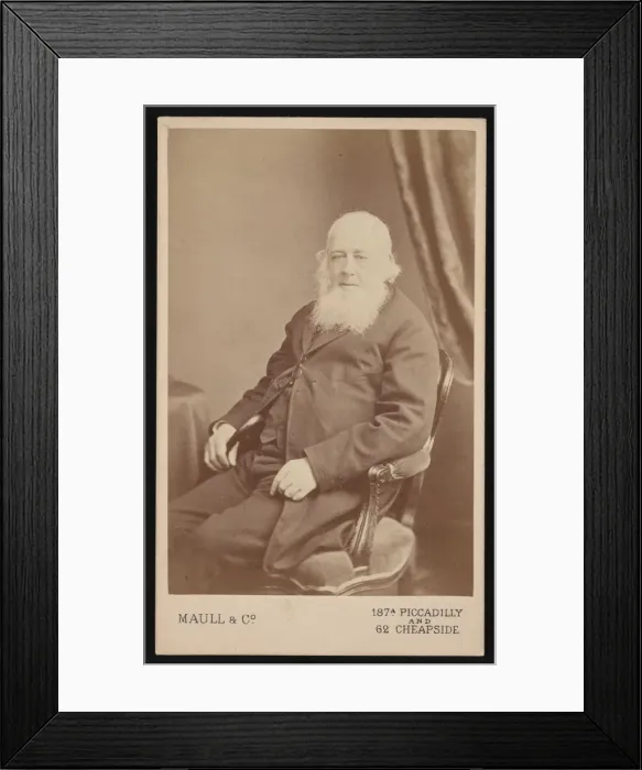 Framed Print : Portrait of John Gould (1804-1881), Before 1875. Creator: Maull & Co Framed Print : Portrait of John Gould (1804-1881), Before 1875. Creator: Maull & Co