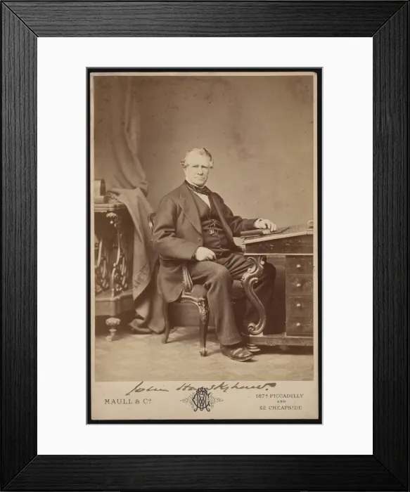 Framed Print : Portrait of John Hawkshaw (1811-1891), Before 1876. Creator: Maull & Co Framed Print : Portrait of John Hawkshaw (1811-1891), Before 1876. Creator: Maull & Co