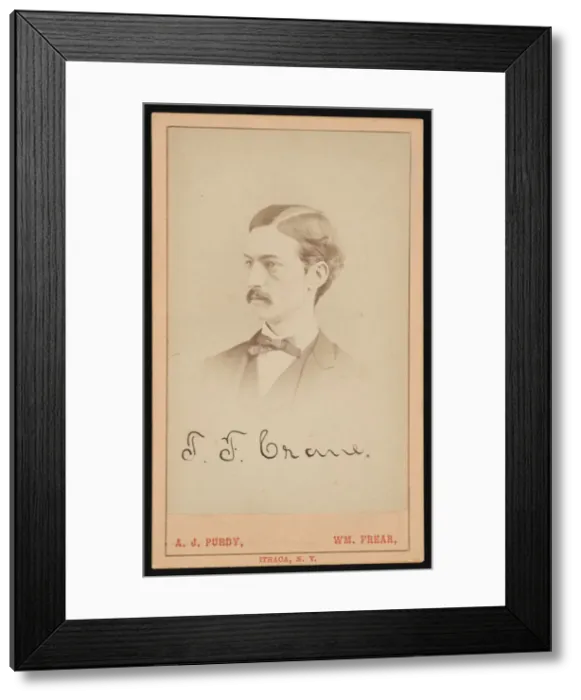 Framed Print : Portrait of Thomas Frederick Crane (1844-1927), Circa 1870s. Creator: Purdy & Frear Framed Print : Portrait of Thomas Frederick Crane (1844-1927), Circa 1870s. Creator: Purdy & Frear
