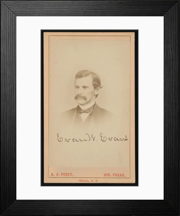 Framed Print : Portrait of Evan W. Evans (1827-1874), Before 1874. Creator: Purdy & Frear Framed Print : Portrait of Evan W. Evans (1827-1874), Before 1874. Creator: Purdy & Frear