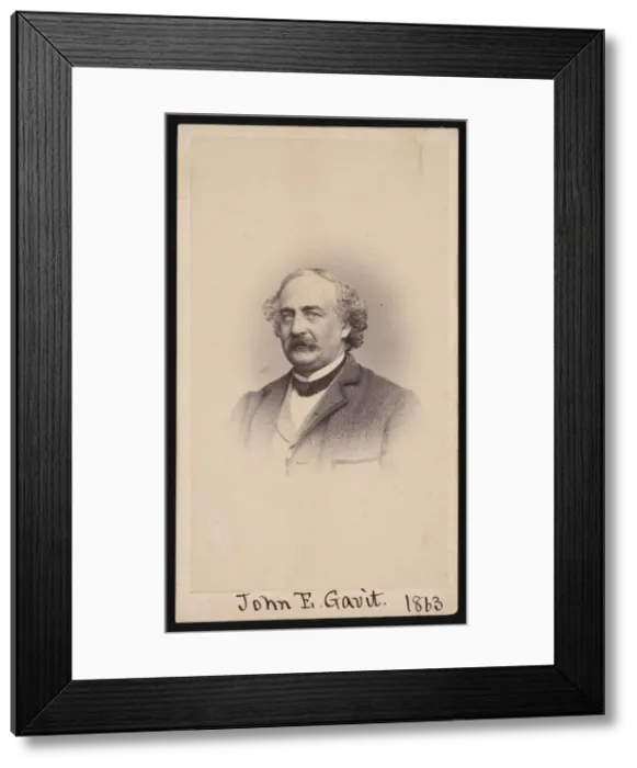 Framed Print : Portrait of John E. Gavit (1817-1874), 1863. Creator: Unknown Framed Print : Portrait of John E. Gavit (1817-1874), 1863. Creator: Unknown