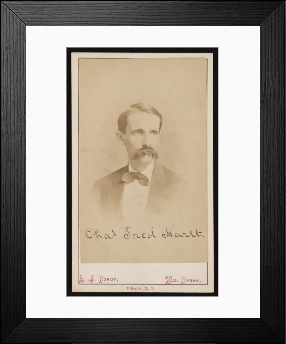 Framed Print : Portrait of Charles Frederick Hartt (1840-1878), Before 1878. Creator: Purdy & Frear Framed Print : Portrait of Charles Frederick Hartt (1840-1878), Before 1878. Creator: Purdy & Frear