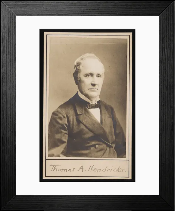 Framed Print : Portrait of Thomas Andrews Hendricks (1819-1885), Before 1885. Creator: Unknown Framed Print : Portrait of Thomas Andrews Hendricks (1819-1885), Before 1885. Creator: Unknown