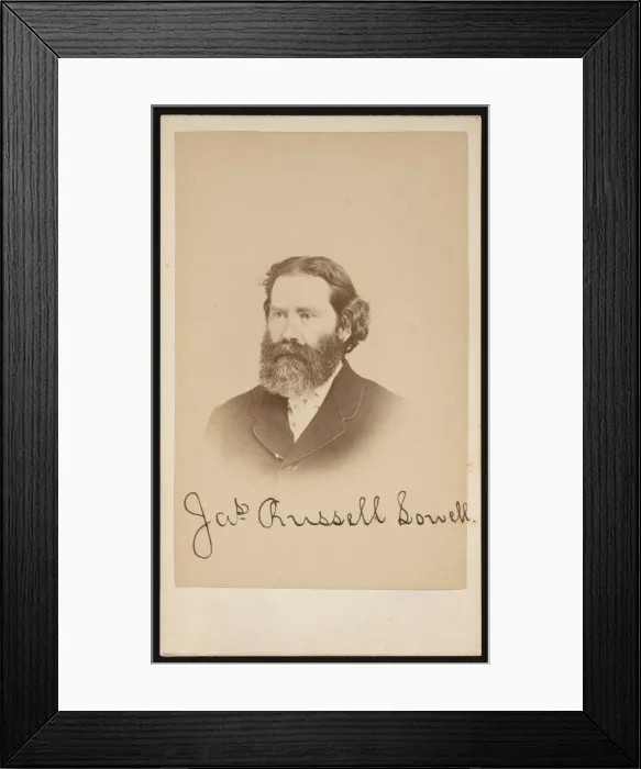 Framed Print : Portrait of James Russell Lowell (1819-1891), Circa 1870s. Creator: Purdy & Frear Framed Print : Portrait of James Russell Lowell (1819-1891), Circa 1870s. Creator: Purdy & Frear