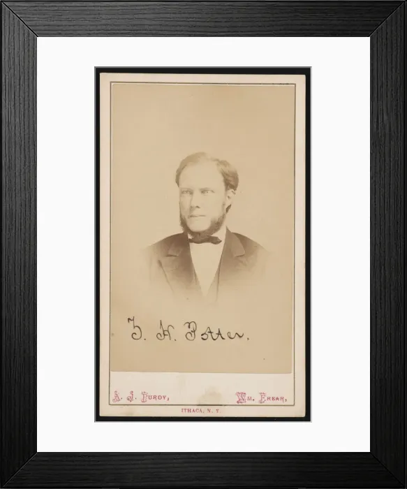 Framed Print : Portrait of F. H. Potter, Circa 1870s. Creator: Purdy & Frear Framed Print : Portrait of F. H. Potter, Circa 1870s. Creator: Purdy & Frear