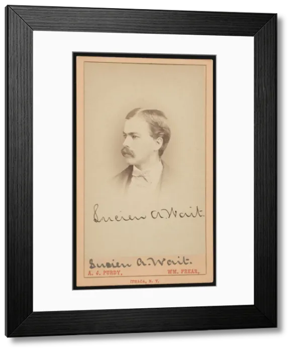 Framed Print : Portrait of Lucien Augustus Wait (1846-1913), 1870s. Creator: Purdy & Frear Framed Print : Portrait of Lucien Augustus Wait (1846-1913), 1870s. Creator: Purdy & Frear
