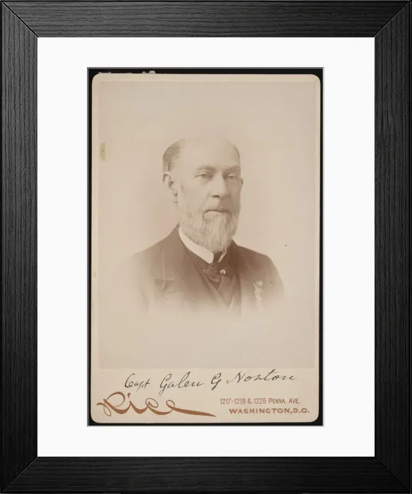 Framed Print : Portrait of Capt. Galen G. Norton, 1891. Creator: Moses P. Rice Framed Print : Portrait of Capt. Galen G. Norton, 1891. Creator: Moses P. Rice