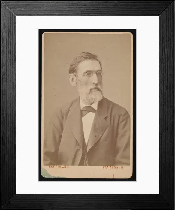 Framed Print : Portrait of Alexander von Frantzius (1821-1877), 1876. Creator: Ruf & Dilger Framed Print : Portrait of Alexander von Frantzius (1821-1877), 1876. Creator: Ruf & Dilger