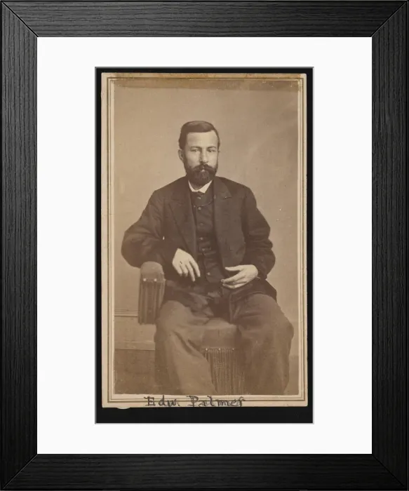 Framed Print : Portrait of Edward Palmer (1829-1911), 1868-1869. Creator: Antonio Zeno Shindler Framed Print : Portrait of Edward Palmer (1829-1911), 1868-1869. Creator: Antonio Zeno Shindler