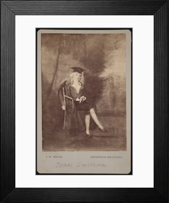 Framed Print : Portrait of James Smithson (1765-1829), 1786 (photographed 1870s) Framed Print : Portrait of James Smithson (1765-1829), 1786 (photographed 1870s)