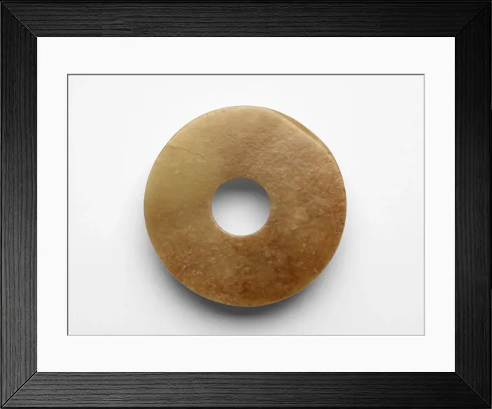 Framed Print : Disk (bi ?), Probably Shang dynasty, ca. 1600-ca. 1050 BCE. Creator: Unknown Framed Print : Disk (bi ?), Probably Shang dynasty, ca. 1600-ca. 1050 BCE. Creator: Unknown