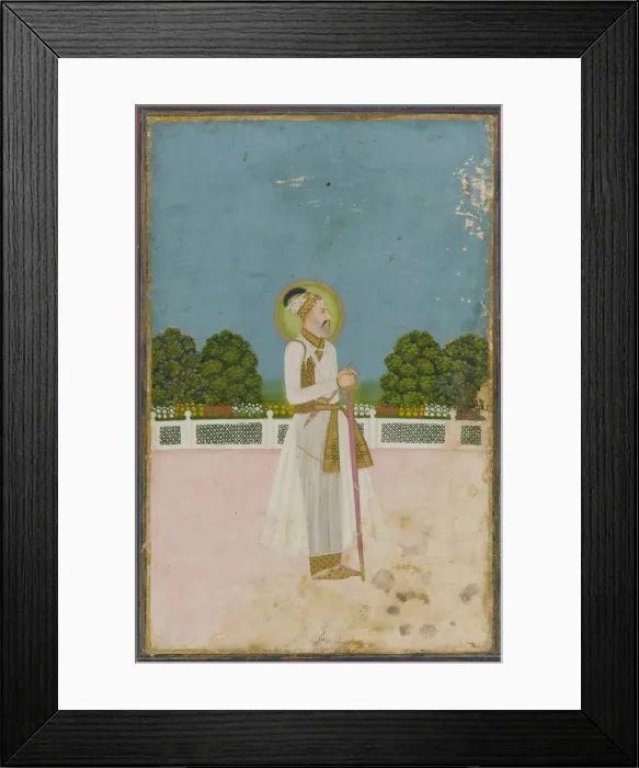 Framed Print : Portrait of an emperor, Mughal dynasty, 18th century. Creator: Unknown Framed Print : Portrait of an emperor, Mughal dynasty, 18th century. Creator: Unknown