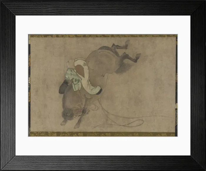 Framed Print : Horse and Rider, Momoyama period, 1568-1615. Creator: Unknown Framed Print : Horse and Rider, Momoyama period, 1568-1615. Creator: Unknown