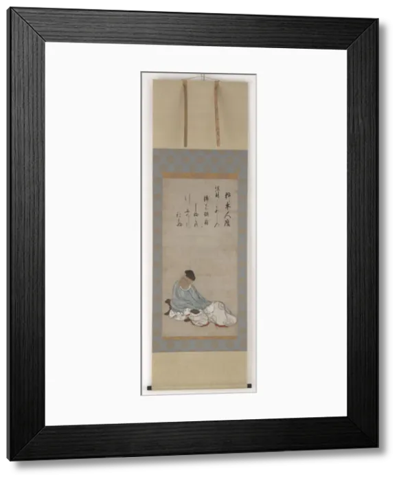 Framed Print : The Poet Kakinomoto no Hitomaro, Muromachi or Momoyama period, 16th century Framed Print : The Poet Kakinomoto no Hitomaro, Muromachi or Momoyama period, 16th century