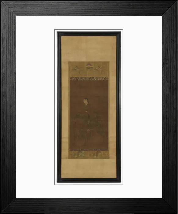 Framed Print : Manjushri riding a lion, Muromachi period, 1392-1568. Creator: Unknown Framed Print : Manjushri riding a lion, Muromachi period, 1392-1568. Creator: Unknown