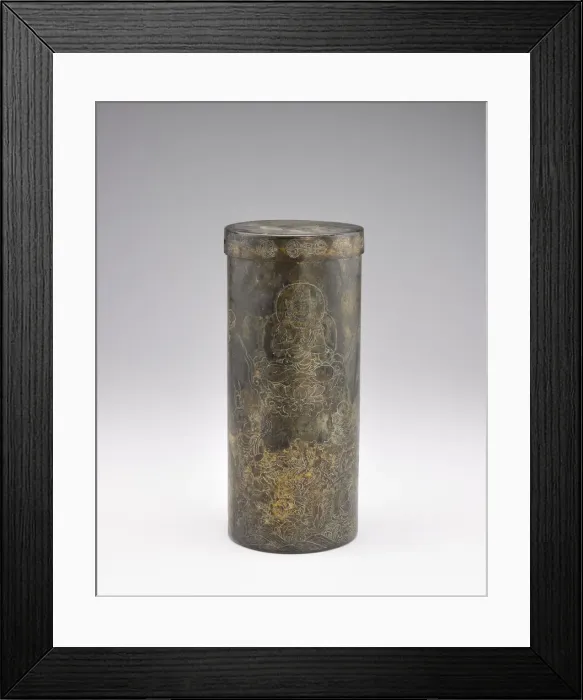 Framed Print : Sutra container with cover, Nara period, 724. Creator: Unknown Framed Print : Sutra container with cover, Nara period, 724. Creator: Unknown