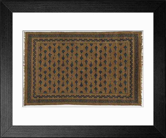 Framed Print : Rug, Ming dynasty, 1368-1644. Creator: Unknown Framed Print : Rug, Ming dynasty, 1368-1644. Creator: Unknown