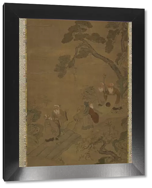 Tapestry: five sages in a garden under pines, Ming dynasty to Qing dynasty, 1368-1911