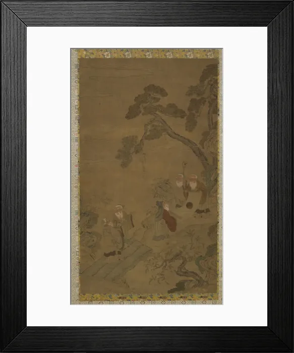 Framed Print : Tapestry: five sages in a garden under pines, Ming dynasty to Qing dynasty, 1368-1911 Framed Print : Tapestry: five sages in a garden under pines, Ming dynasty to Qing dynasty, 1368-1911
