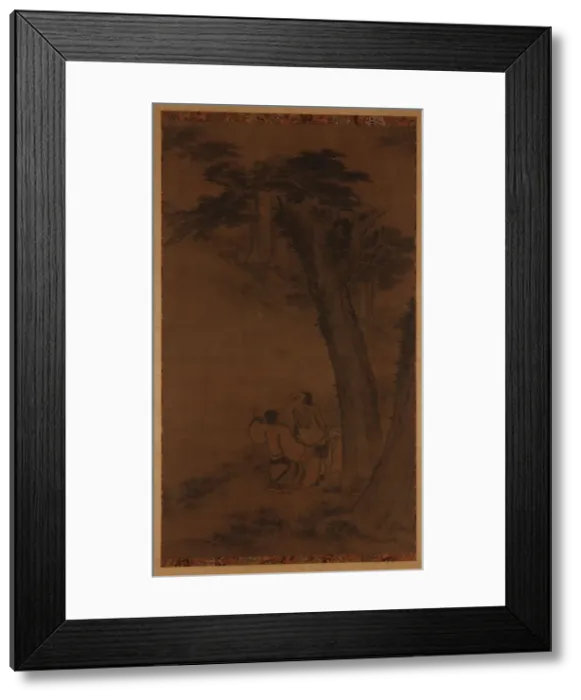 Framed Print : Two figures on a hillside under trees, Ming or Qing dynasty, 17th century Framed Print : Two figures on a hillside under trees, Ming or Qing dynasty, 17th century