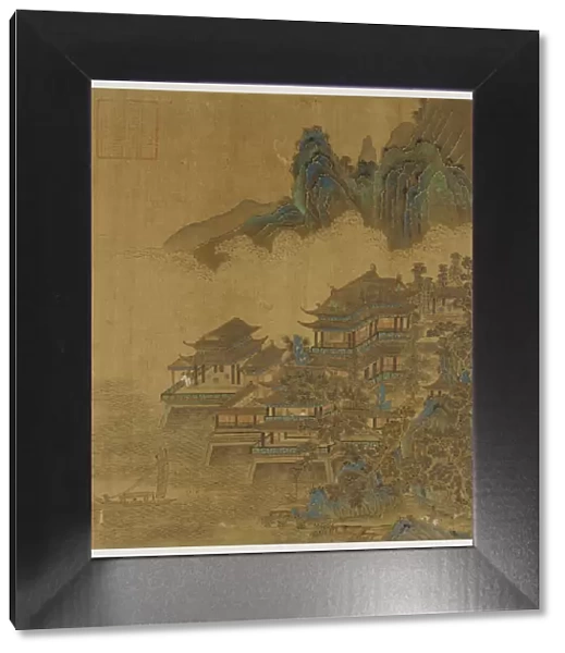 Landscape: a palace between lake and mountains, Ming or Qing dynasty, 17th century