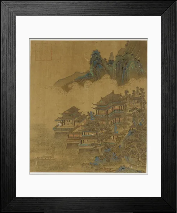 Framed Print : Landscape: a palace between lake and mountains, Ming or Qing dynasty, 17th century Framed Print : Landscape: a palace between lake and mountains, Ming or Qing dynasty, 17th century