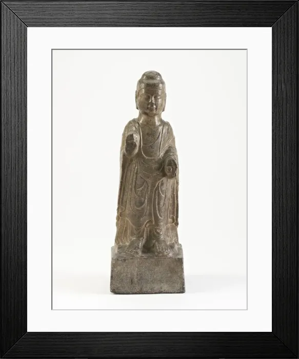 Framed Print : Standing Buddha, Period of Division, possibly 555. Creator: Unknown Framed Print : Standing Buddha, Period of Division, possibly 555. Creator: Unknown