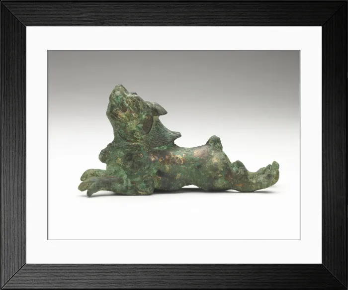 Framed Print : Fitting in the form of a leaping lion, Tang dynasty, 618-907. Creator: Unknown Framed Print : Fitting in the form of a leaping lion, Tang dynasty, 618-907. Creator: Unknown
