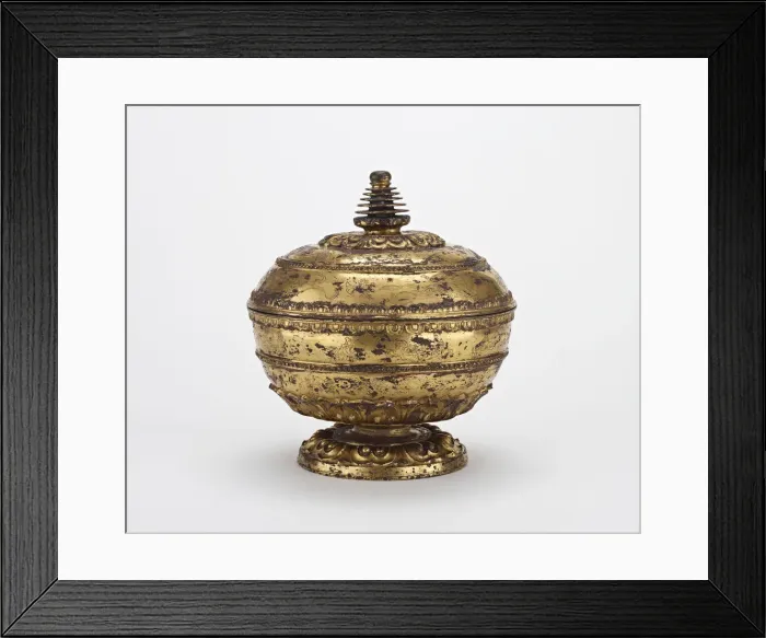 Framed Print : Reliquary with Stupa-Shaped Top, Tang dynasty, 7th century. Creator: Unknown Framed Print : Reliquary with Stupa-Shaped Top, Tang dynasty, 7th century. Creator: Unknown