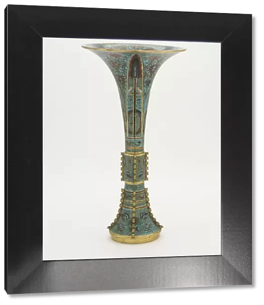 Vase shaped like an archaic gu, Qing dynasty, 1662-1722. Creator: Unknown