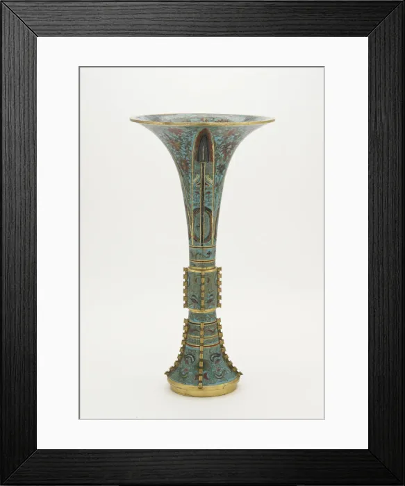 Framed Print : Vase shaped like an archaic gu, Qing dynasty, 1662-1722. Creator: Unknown Framed Print : Vase shaped like an archaic gu, Qing dynasty, 1662-1722. Creator: Unknown