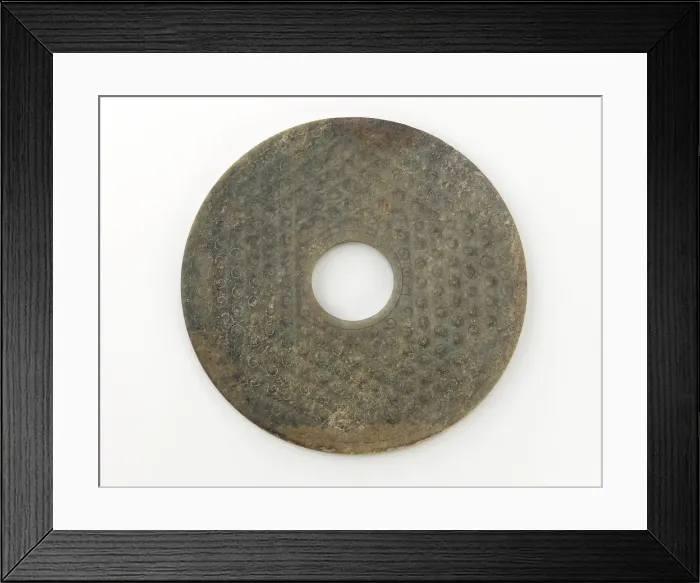 Framed Print : Disk (bi) with knobs, Warring States period or early Han dynasty, 475-100 BCE Framed Print : Disk (bi) with knobs, Warring States period or early Han dynasty, 475-100 BCE