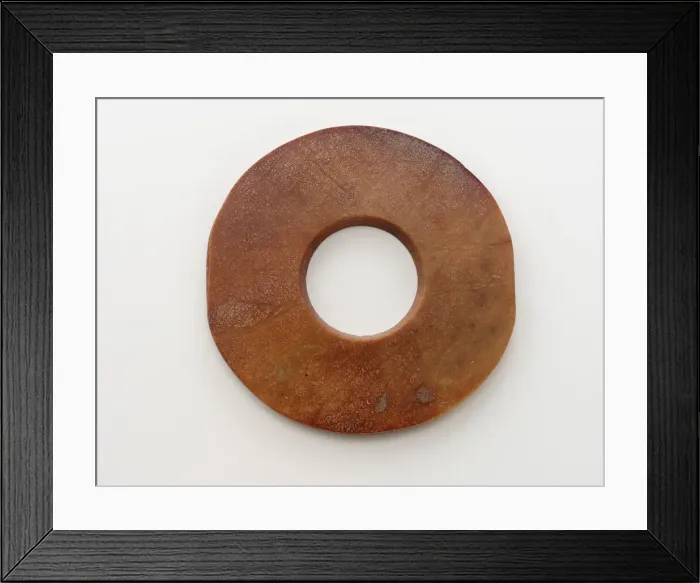 Framed Print : Disk (bi), Shang dynasty, ca. 1600-1050 BCE. Creator: Unknown