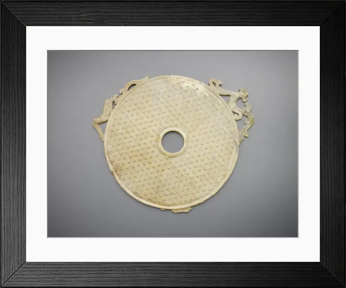 Framed Print : Ritual disk (bi), Western Han dynasty, 206 BCE-9 CE. Creator: Unknown Framed Print : Ritual disk (bi), Western Han dynasty, 206 BCE-9 CE. Creator: Unknown
