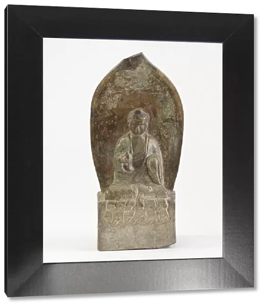 Seated Shijia Buddha (Shakyamuni), Period of Division or modern, Dated 549 CE, or poss