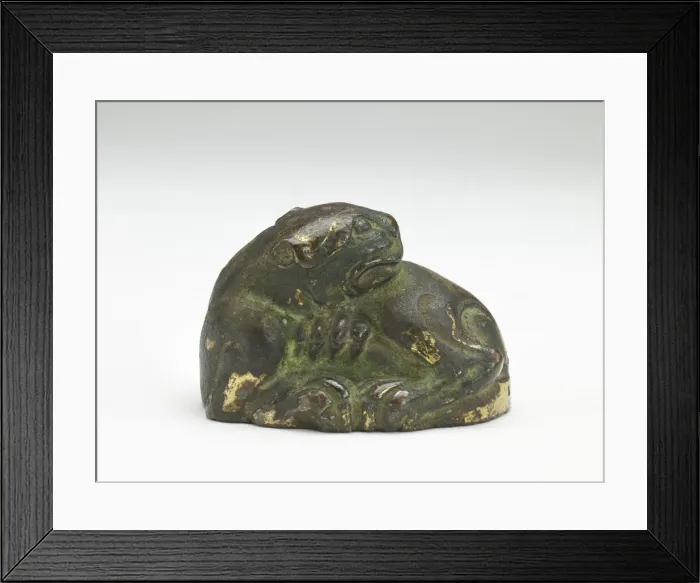 Framed Print : Tiger-shaped ornament or weight, Period of Division, 220-589. Creator: Unknown Framed Print : Tiger-shaped ornament or weight, Period of Division, 220-589. Creator: Unknown