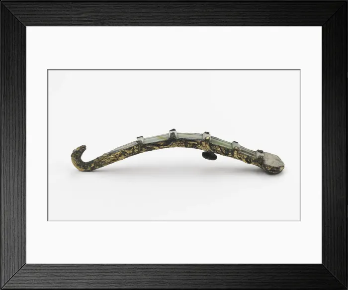 Framed Print : Garment hook (daigou) with dragons and taotie, Western Han dynasty, 206 BCE-8 CE Framed Print : Garment hook (daigou) with dragons and taotie, Western Han dynasty, 206 BCE-8 CE