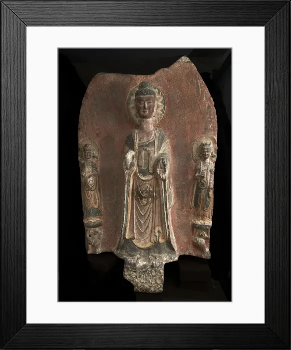 Framed Print : Buddhist tablet: the Buddha Gautama Sakyamuni (Shih-chia)... Period of Division, 386-535 Framed Print : Buddhist tablet: the Buddha Gautama Sakyamuni (Shih-chia)... Period of Division, 386-535