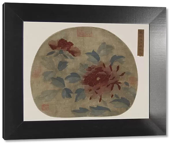 Tapestry: peonies, Possibly Ming dynasty, 1368-1644. Creator: Unknown